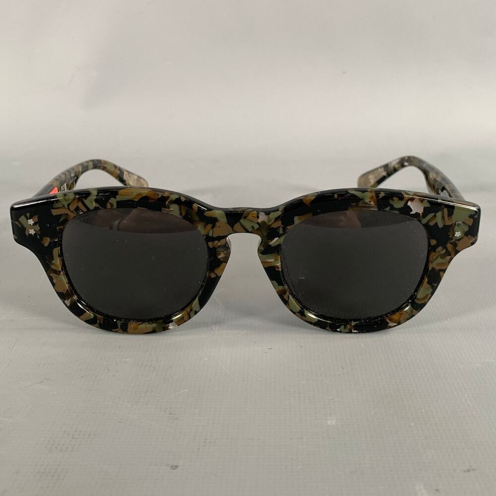 KENZO Green Brown & Beige Tortoise Sunglasses